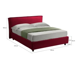 Letto alla francese Bronte, Adatto a materasso Cm 120x190,<Dmora Clearance