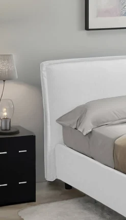 Letto alla francese Bronte, Adatto a materasso Cm 120x190,<Dmora Discount