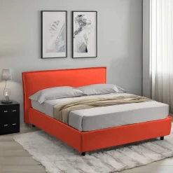 Letto alla francese Brosso, Adatto a materasso Cm 120x200,<Dmora New