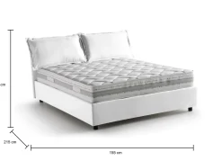 Letto alla francese Dmircol, con materasso Cm 140x200 incluso,<Dmora Cheap