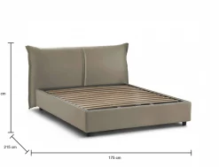 Letto matrimoniale Abarat, adatto per materasso Cm 160x200,<Dmora Discount