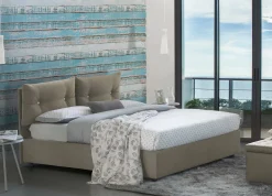 Letto matrimoniale Abbaione, adatto per materasso Cm 160x190,<Dmora Fashion