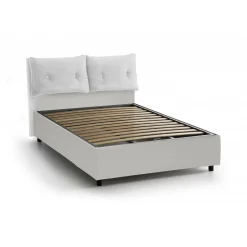 Letto matrimoniale Abbaione, adatto per materasso Cm 160x190,<Dmora Outlet