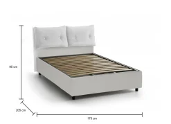 Letto matrimoniale Abbaione, adatto per materasso Cm 160x190,<Dmora Outlet
