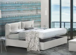 Letto matrimoniale Abbaione, adatto per materasso Cm 160x190,<Dmora Outlet