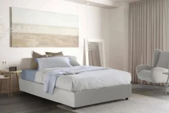Letto matrimoniale Abbas, adatto per materasso Cm 160x200,<Dmora Online