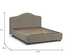 Letto matrimoniale Abigael, adatto per materasso Cm 160x190,<Dmora Clearance