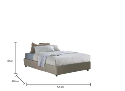 Letto matrimoniale Abul, adatto per materasso Cm 160x190,<Dmora Hot