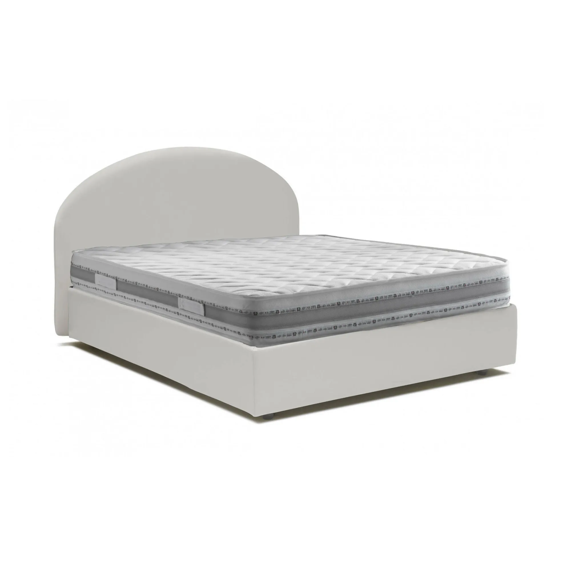 Letto matrimoniale Adelfia, con materasso Cm 160x190 incluso,<Dmora New