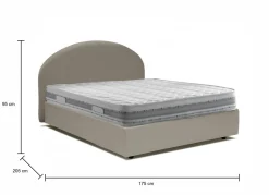 Letto matrimoniale Adelfia, con materasso Cm 160x190 incluso,<Dmora Hot