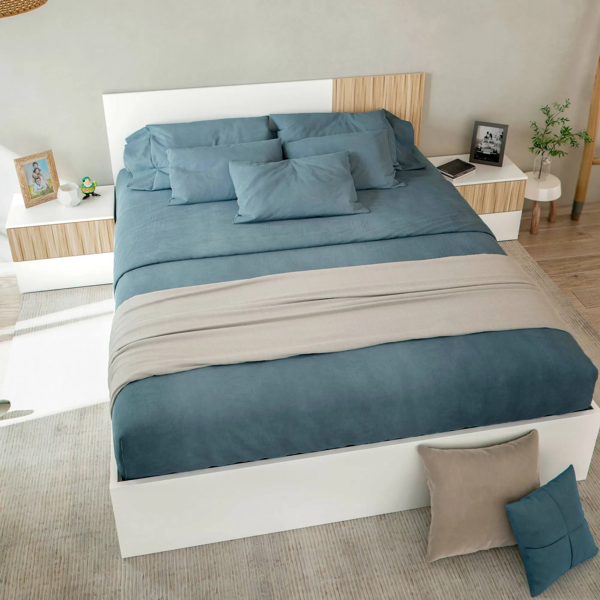 Letto matrimoniale Adia, 166x196h40 cm,<Dmora New