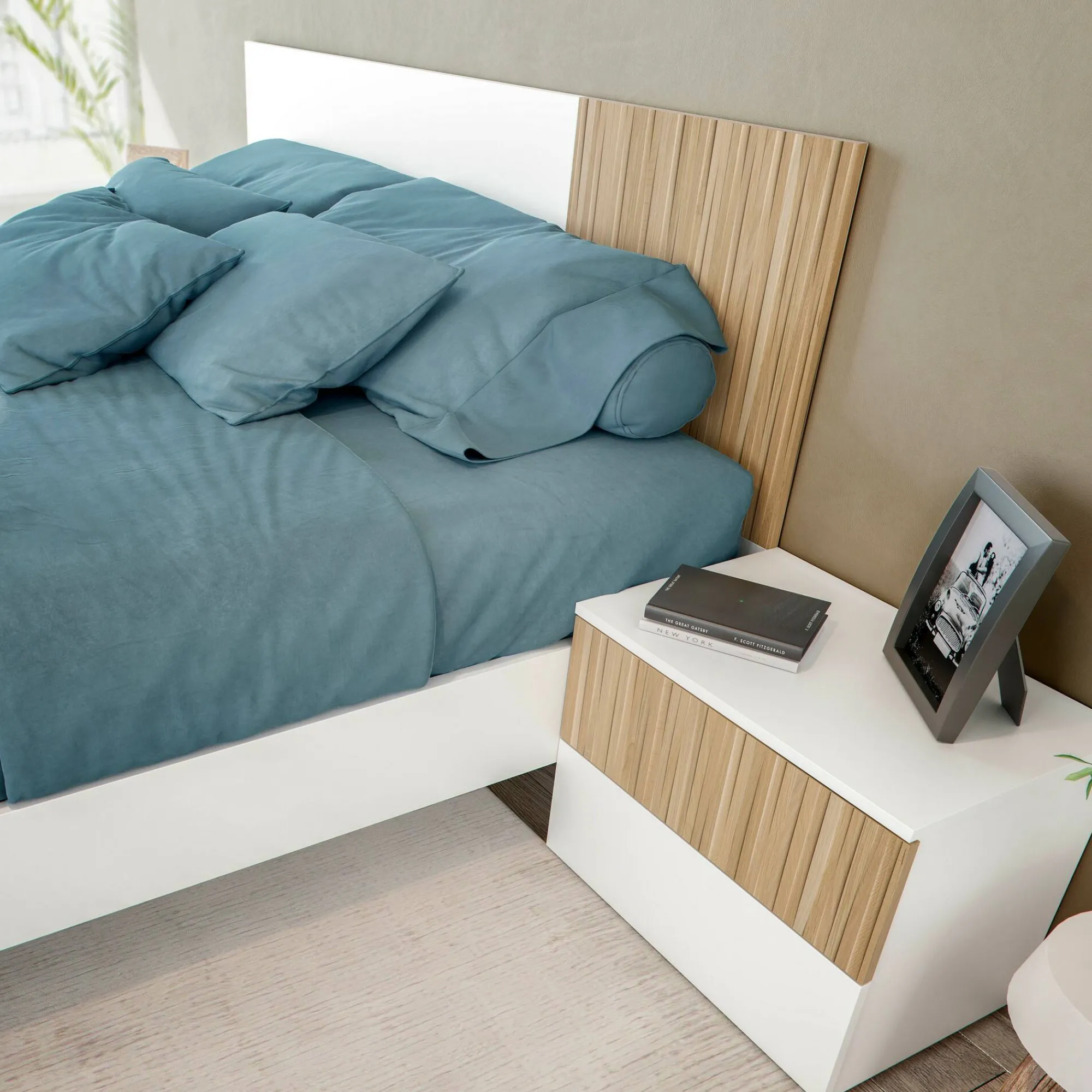 Letto matrimoniale Adia, 166x196h40 cm,<Dmora New