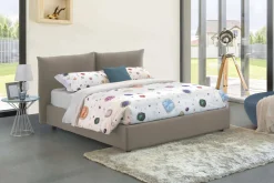 Letto matrimoniale Aghineo, adatto per materasso Cm 160x200,<Dmora Discount