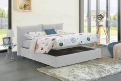 Letto matrimoniale Aghineo, adatto per materasso Cm 160x200,<Dmora Cheap