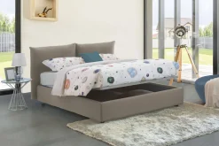 Letto matrimoniale Aghineo, adatto per materasso Cm 160x200,<Dmora Discount