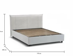 Letto matrimoniale Akasha, adatto per materasso 160x190 cm,<Dmora Store