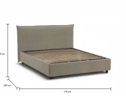 Letto matrimoniale Akasha, adatto per materasso 160x190 cm,<Dmora Store