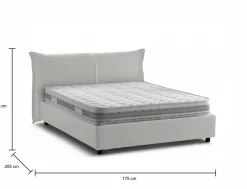 Letto matrimoniale Akio, con materasso 160x190 Cm incluso,<Dmora Clearance