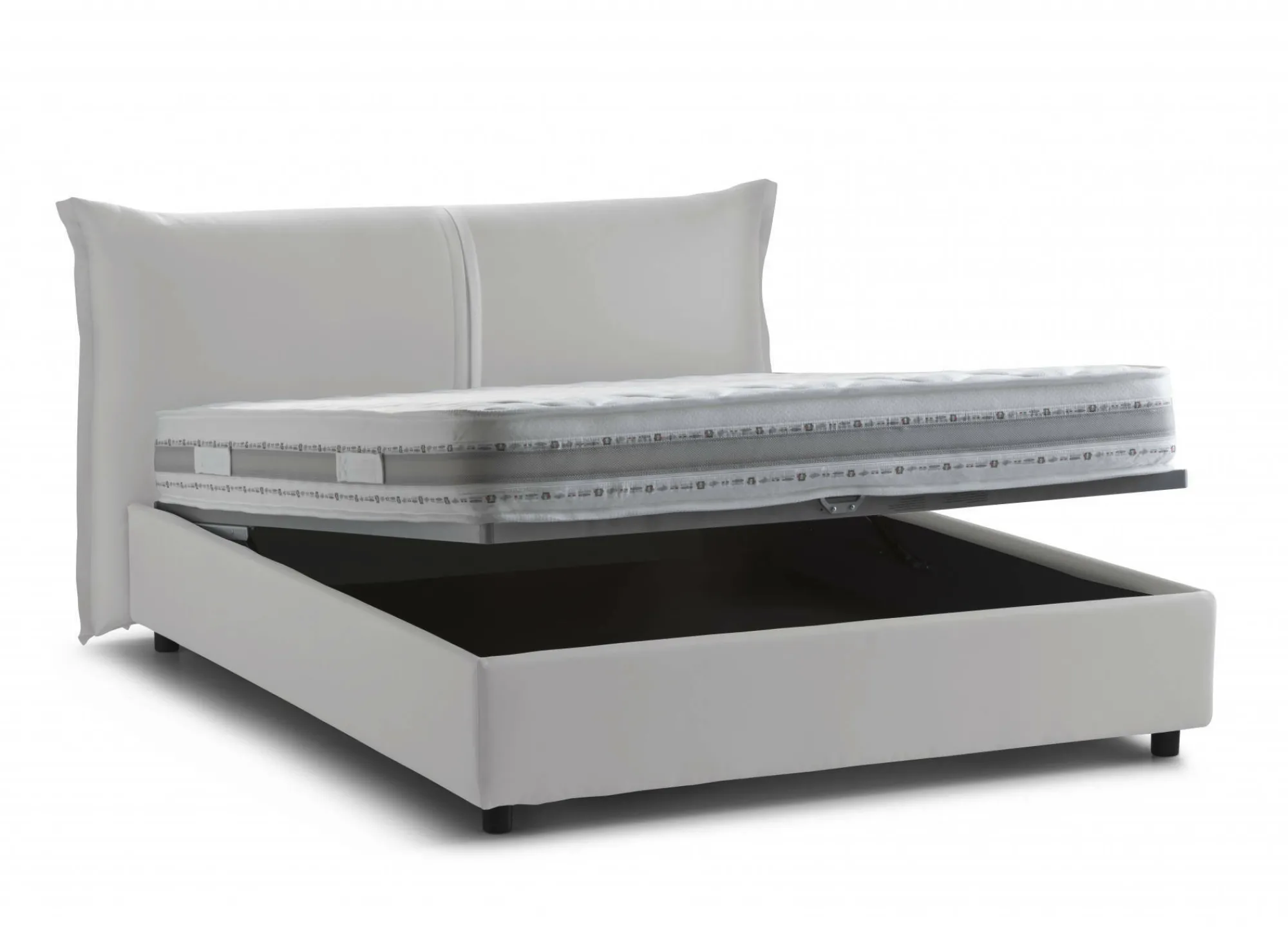 Letto matrimoniale Akio, con materasso 160x190 Cm incluso,<Dmora Clearance