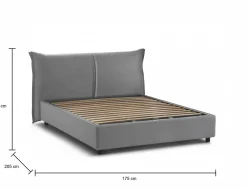 Letto matrimoniale Alabaster, adatto per materasso Cm 160x190,<Dmora Hot