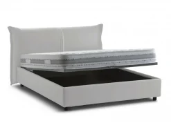Letto matrimoniale Alabaster, adatto per materasso Cm 160x190,<Dmora Flash Sale