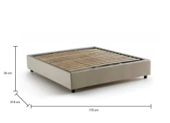 Letto matrimoniale Alaska, adatto per materasso Cm 160x200,<Dmora Cheap