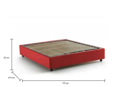 Letto matrimoniale Alaska, adatto per materasso Cm 160x200,<Dmora Online