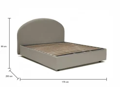 Letto matrimoniale Alastorn, adatto per materasso Cm 160x190,<Dmora Outlet