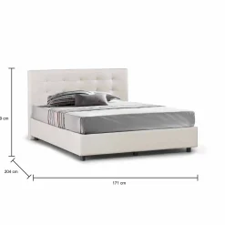 Letto matrimoniale Albanio, adatto per materasso 160x190 cm,<Dmora Flash Sale