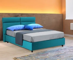 Letto matrimoniale Alcatron, Adatto a materasso Cm 160x190,<Dmora Online