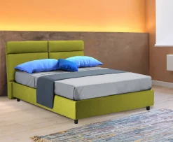 Letto matrimoniale Alcatron, Adatto a materasso Cm 160x190,<Dmora Discount