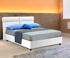 Letto matrimoniale Alcatron, Adatto a materasso Cm 160x190,<Dmora Best
