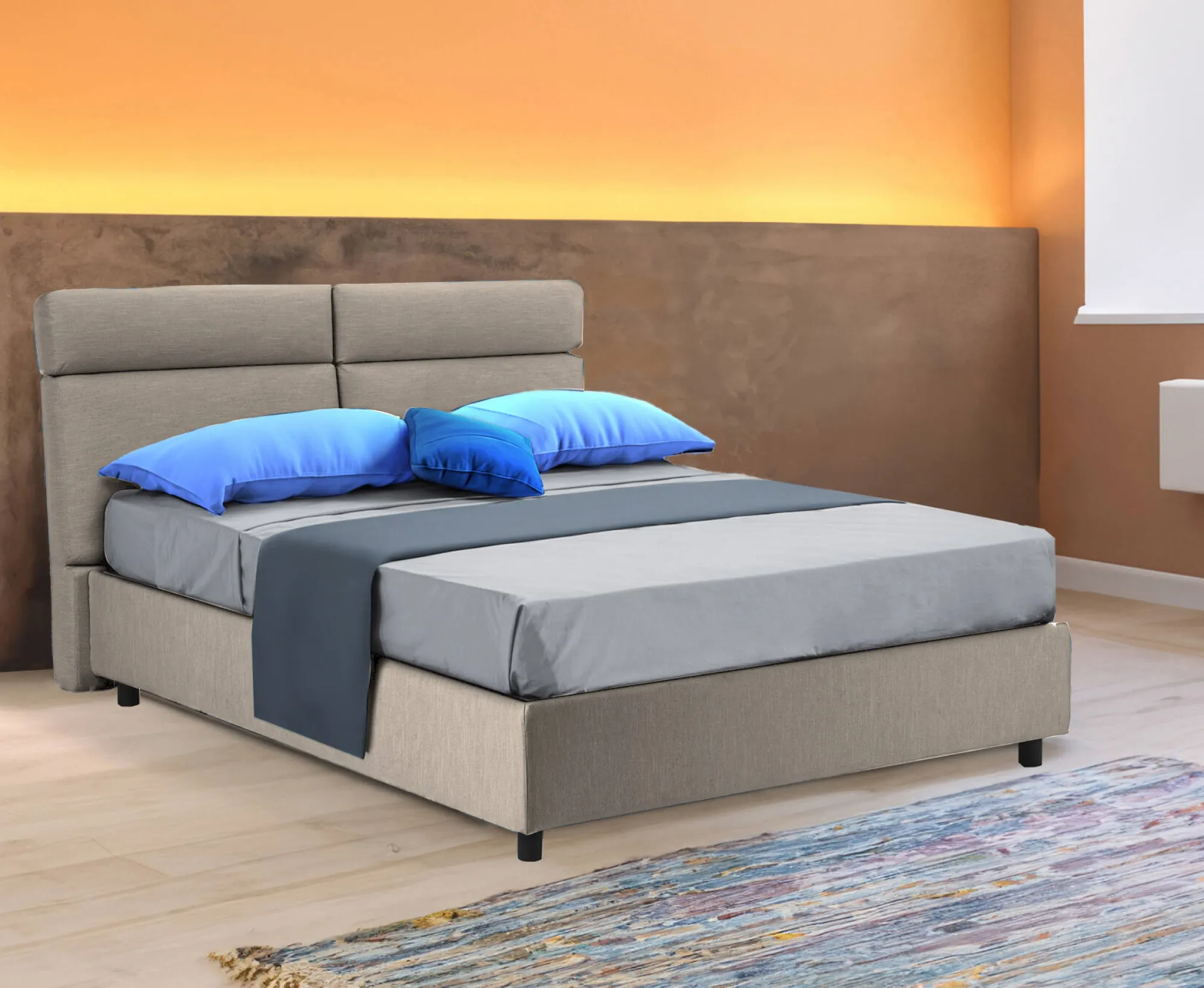 Letto matrimoniale Alcatron, Adatto a materasso Cm 160x190,<Dmora Best Sale