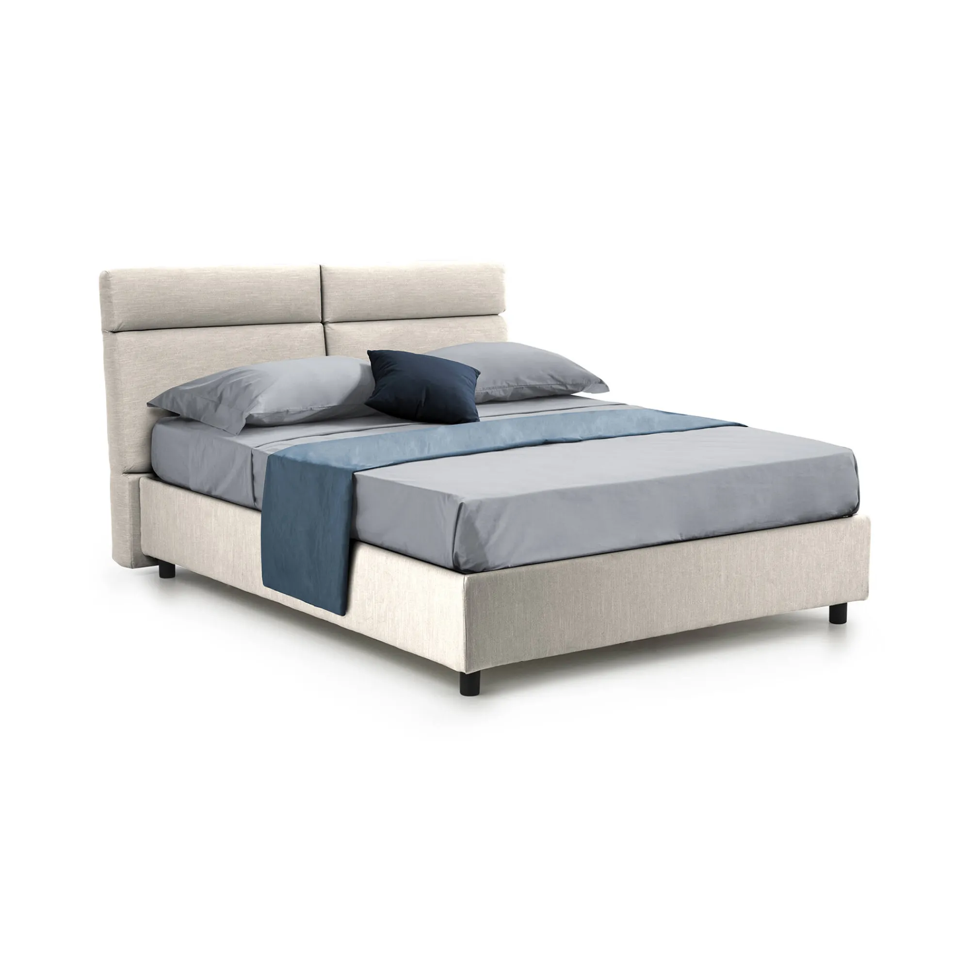 Letto matrimoniale Alcatron, Adatto a materasso Cm 160x190,<Dmora Outlet