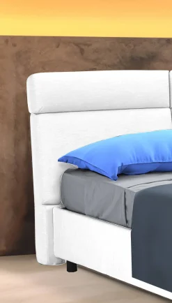 Letto matrimoniale Alcatron, Adatto a materasso Cm 160x190,<Dmora Best