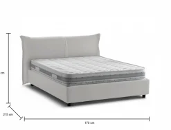 Letto matrimoniale Aldus, con materasso Cm 160x200 incluso,<Dmora Store