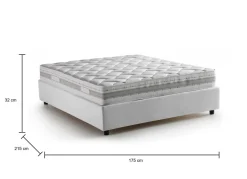 Letto matrimoniale Alessander, con materasso Cm 160x200 incluso,<Dmora Best Sale