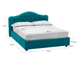 Letto matrimoniale Alfer, Con materasso Cm 160x200 incluso,<Dmora Best Sale