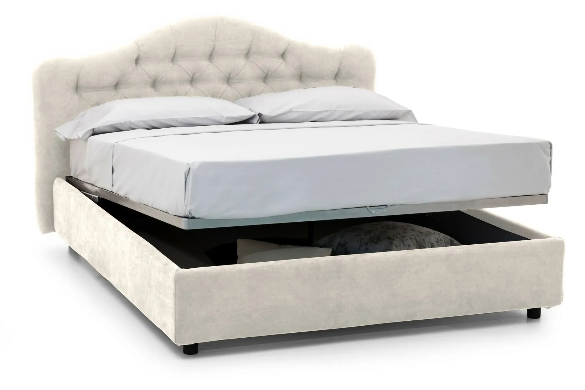 Letto matrimoniale Alfer, Con materasso Cm 160x200 incluso,<Dmora Best