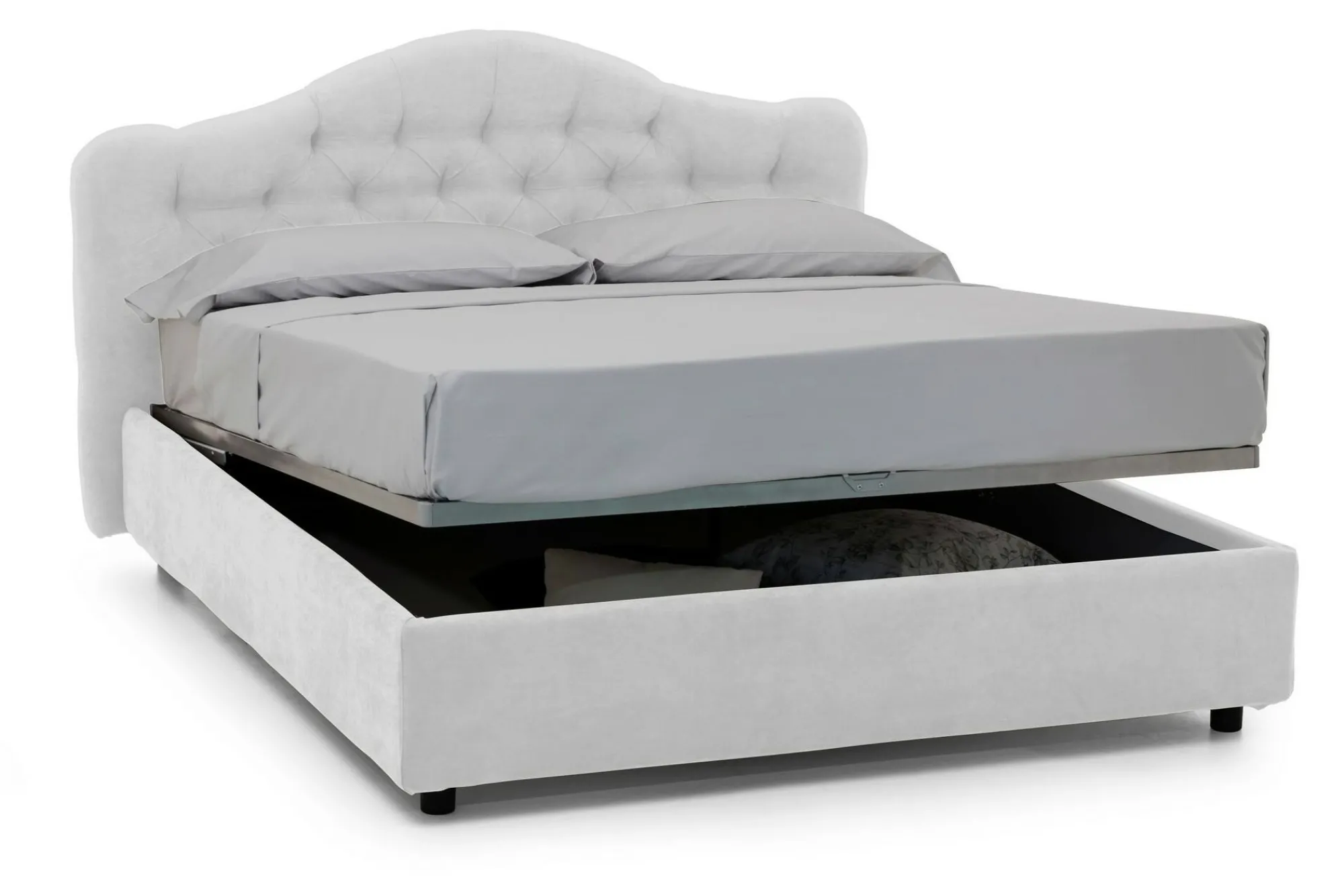 Letto matrimoniale Alfer, Con materasso Cm 160x200 incluso,<Dmora Hot