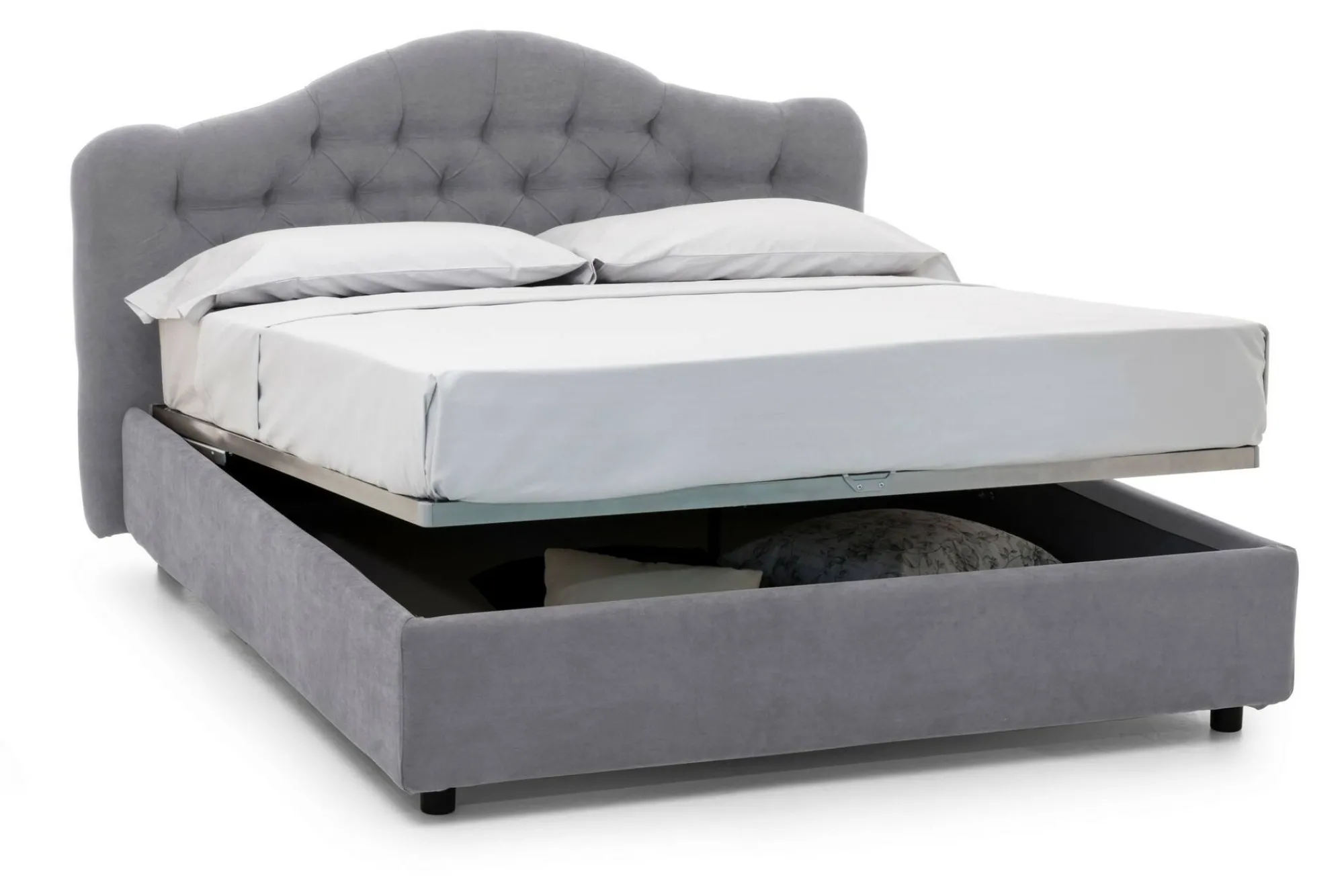 Letto matrimoniale Alfer, Con materasso Cm 160x200 incluso,<Dmora Shop