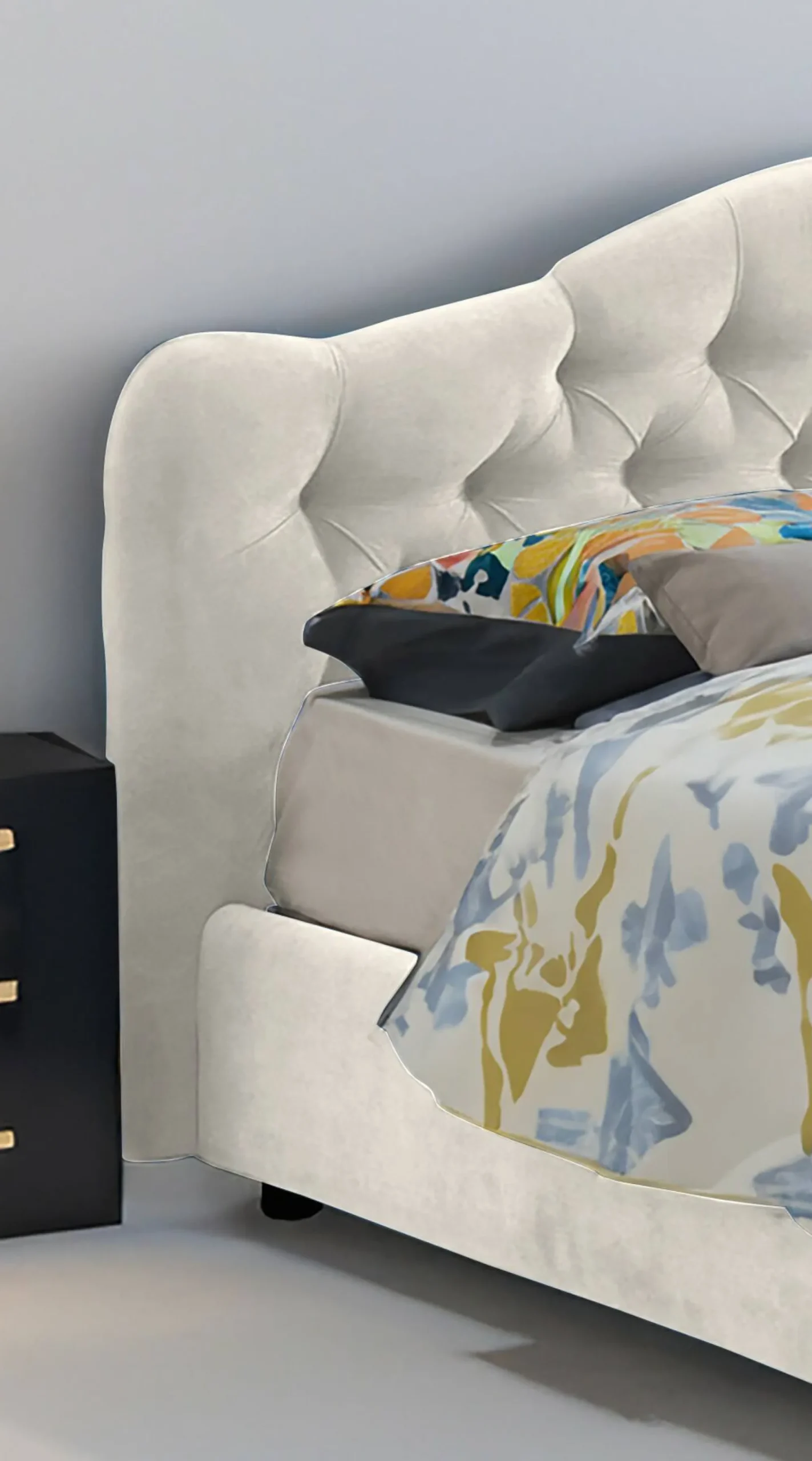 Letto matrimoniale Alfer, Con materasso Cm 160x200 incluso,<Dmora Best