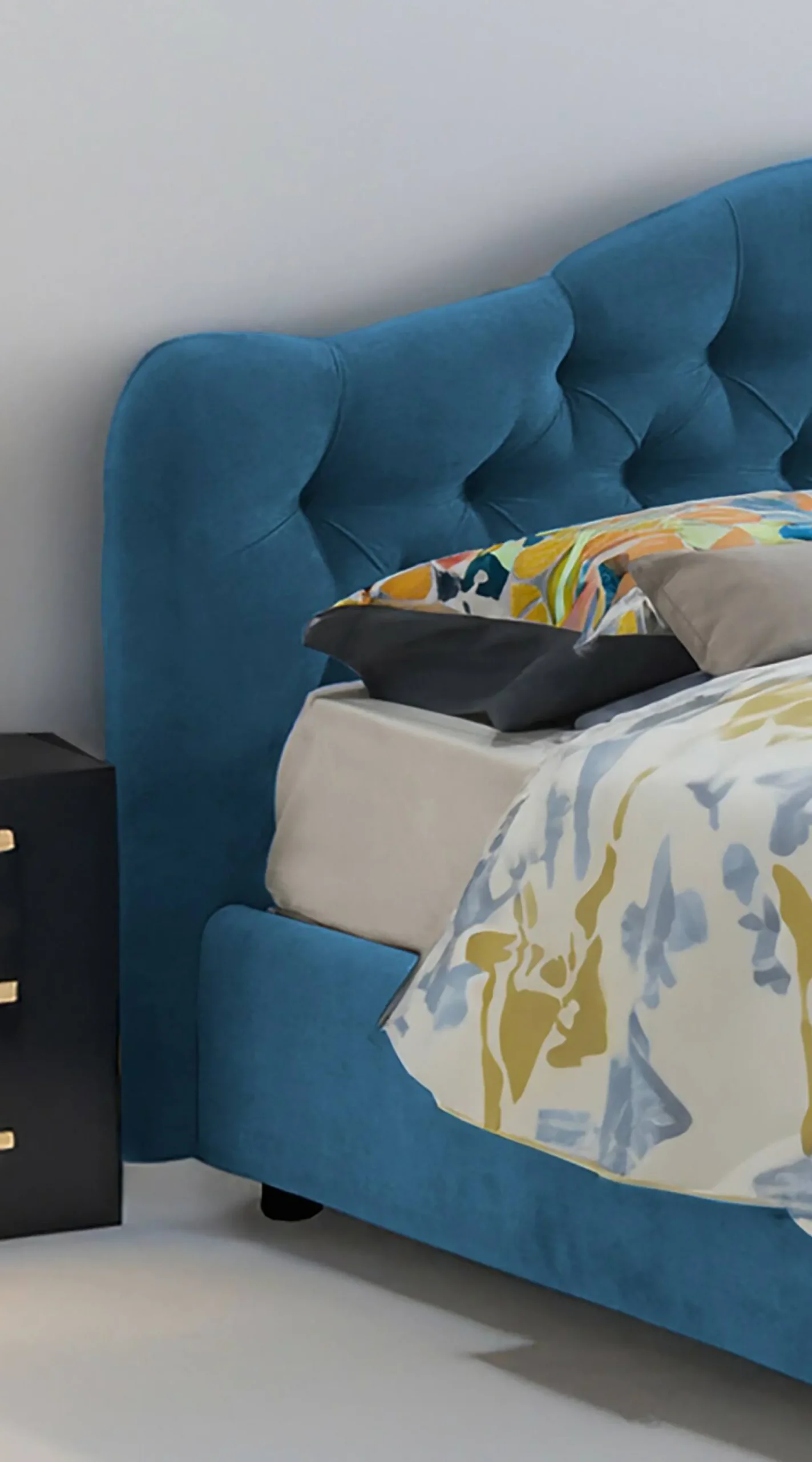 Letto matrimoniale Alfer, Con materasso Cm 160x200 incluso,<Dmora Discount