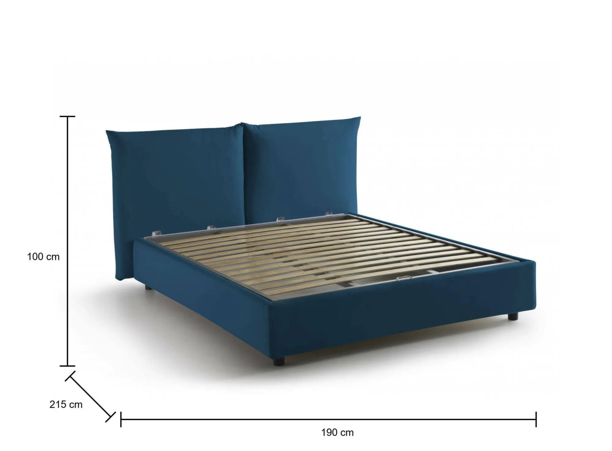 Letto matrimoniale Alizarin, adatto per materasso Cm 160x190,<Dmora Discount