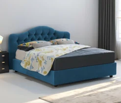 Letto matrimoniale Allik, Con materasso Cm 160x190 incluso,<Dmora Clearance