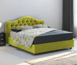 Letto matrimoniale Allik, Con materasso Cm 160x190 incluso,<Dmora Fashion
