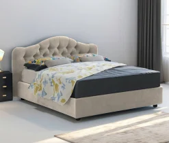 Letto matrimoniale Allik, Con materasso Cm 160x190 incluso,<Dmora Store