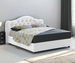 Letto matrimoniale Allik, Con materasso Cm 160x190 incluso,<Dmora Store