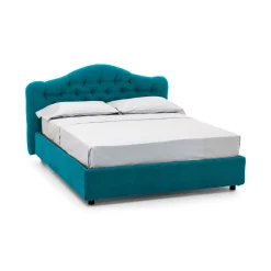 Letto matrimoniale Allik, Con materasso Cm 160x190 incluso,<Dmora Fashion