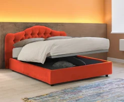 Letto matrimoniale Allik, Con materasso Cm 160x190 incluso,<Dmora Fashion